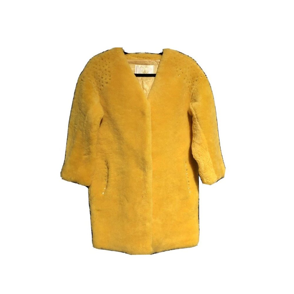 Genuine Shearling Sheepskin Coat Jacket